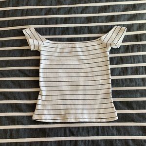 Striped Off the Shoulder Top